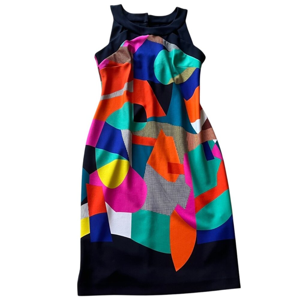Joseph Ribkoff Women's 4 Bodycon Dress‎ Colorful Abstract Geometric Party